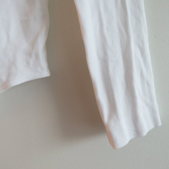 HILL HOUSE HOME The Luna Bodysuit in White Jersey Minimalist Neutral - Size S - Picture 7 of 15